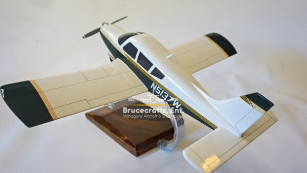 Model of Piper PA-28 Cherokee with detailed craftsmanship.